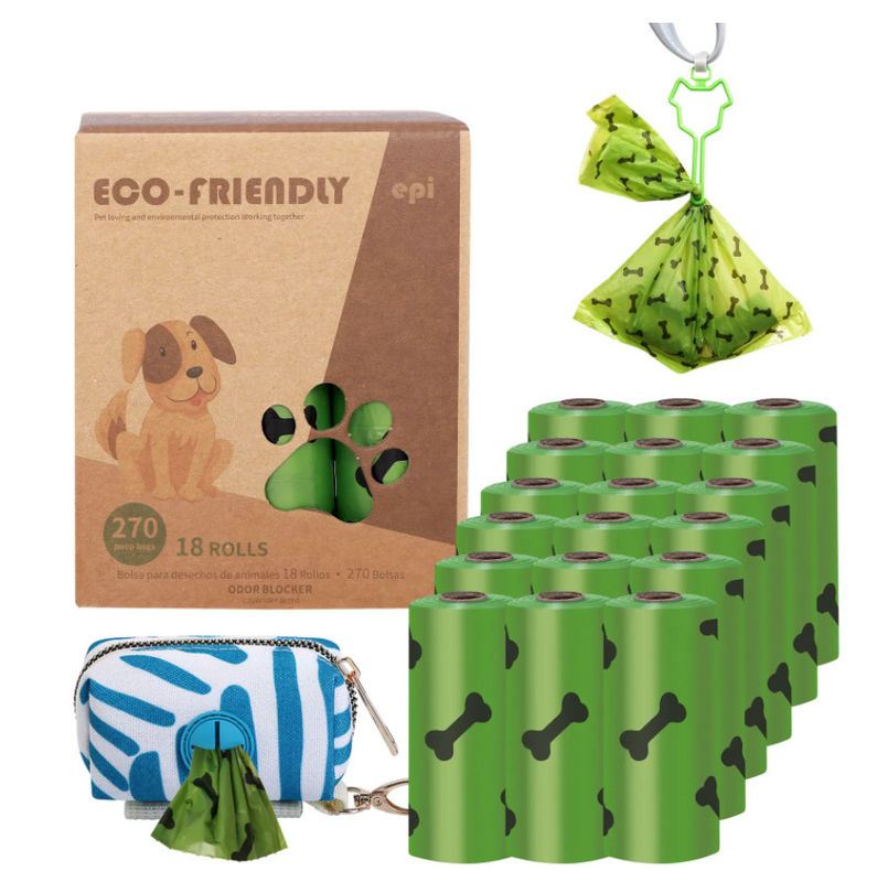 ECOの友好的な生物分解性のくずはコーンスターチのコーン スターチCompostable犬袋を袋に入れる